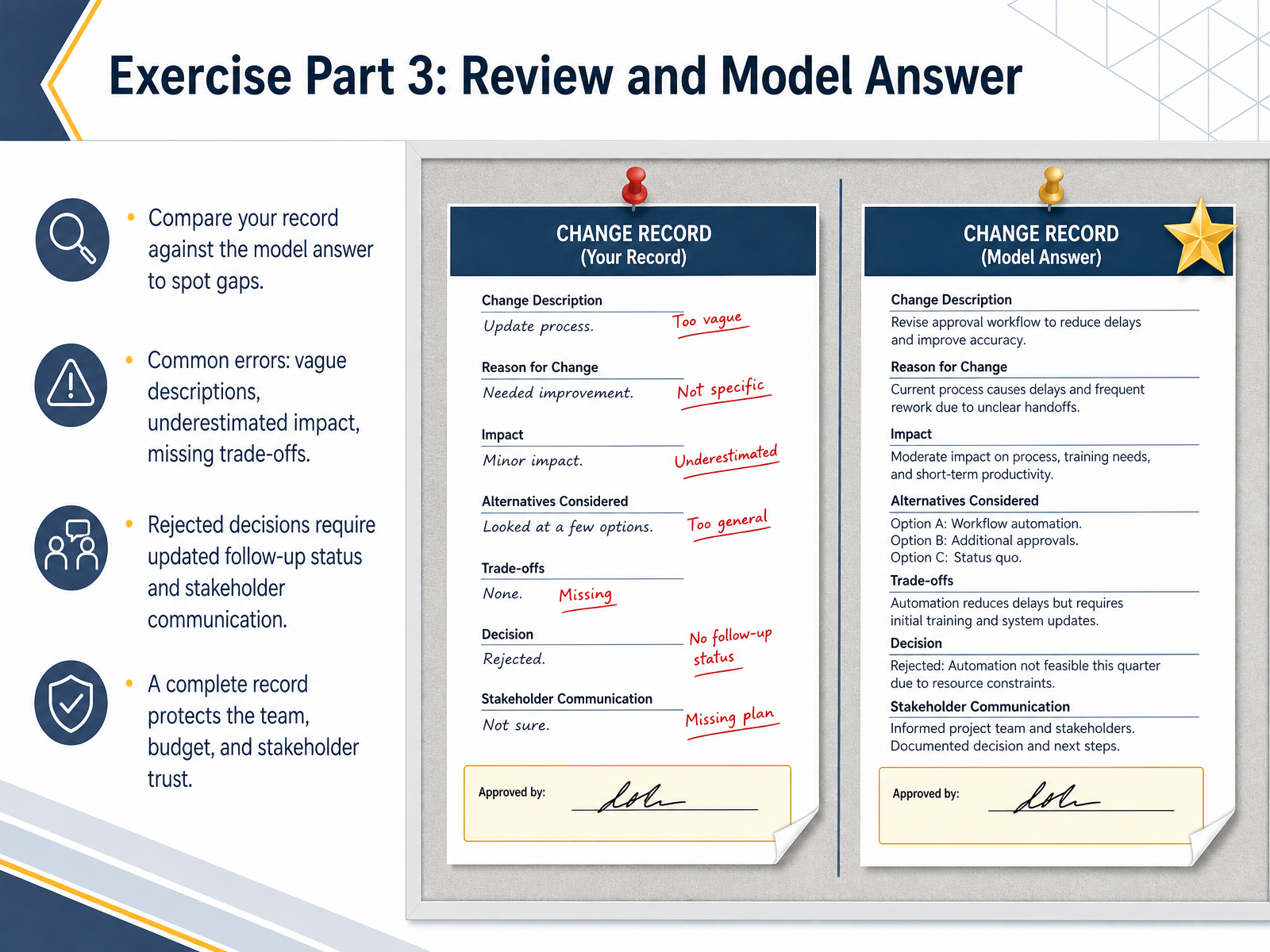 Exercise Part 3: Review and Model Answer