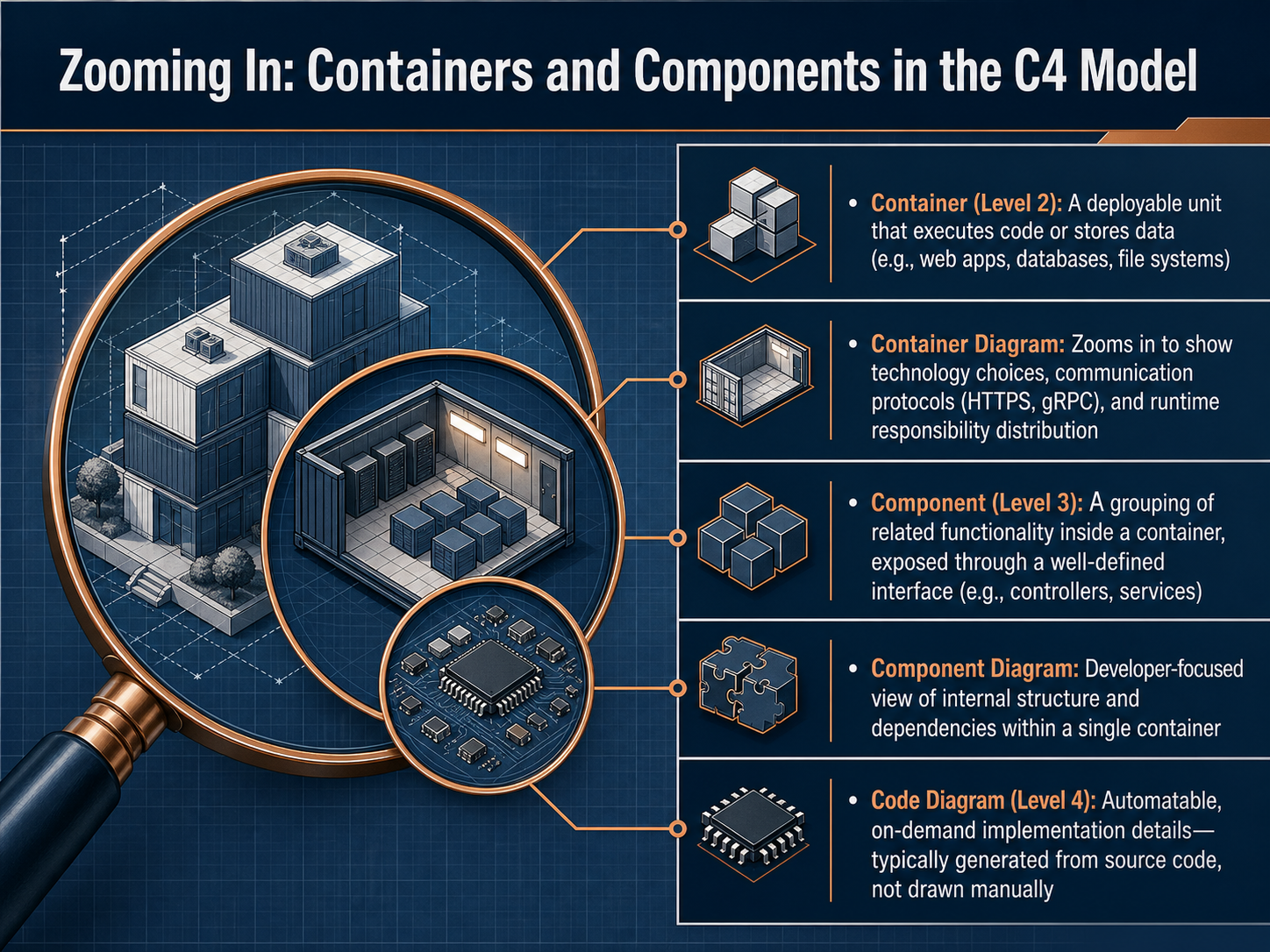 Zooming In: Containers and Components in the C4 Model