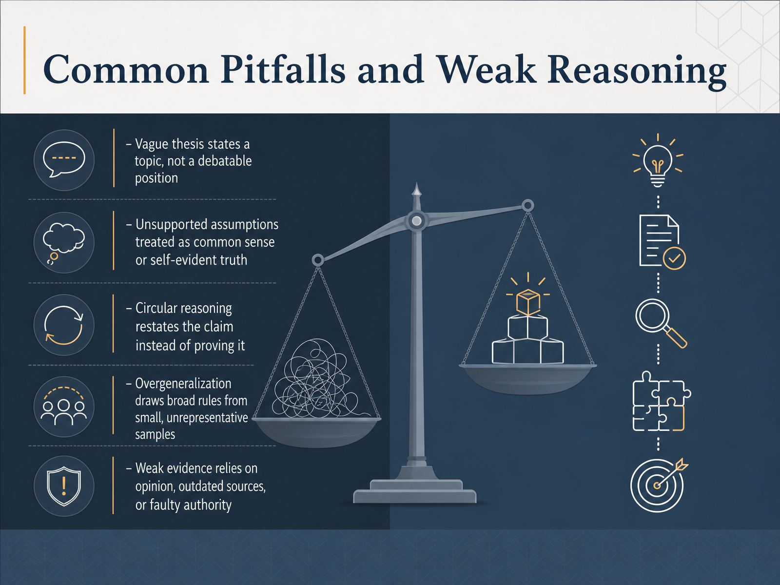 Common Pitfalls and Weak Reasoning