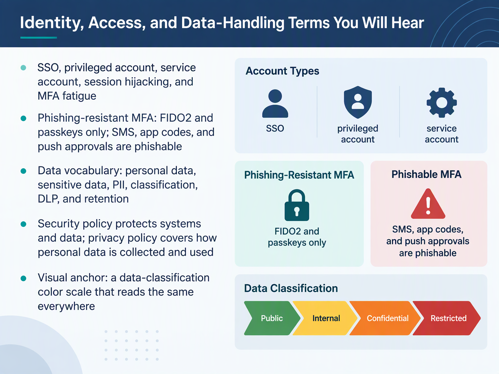 Identity, Access, and Data-Handling Terms You Will Hear