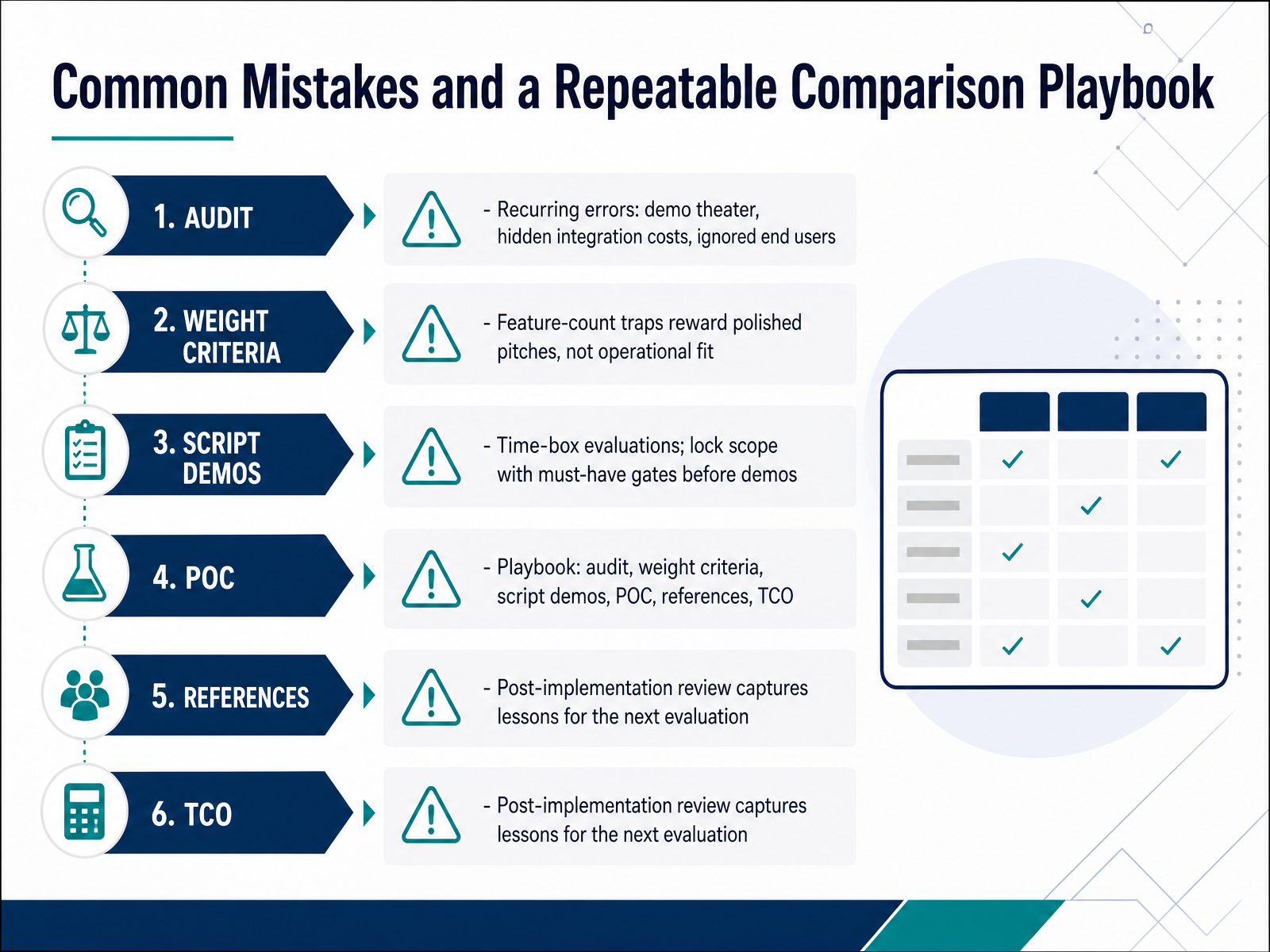 Common Mistakes and a Repeatable Comparison Playbook