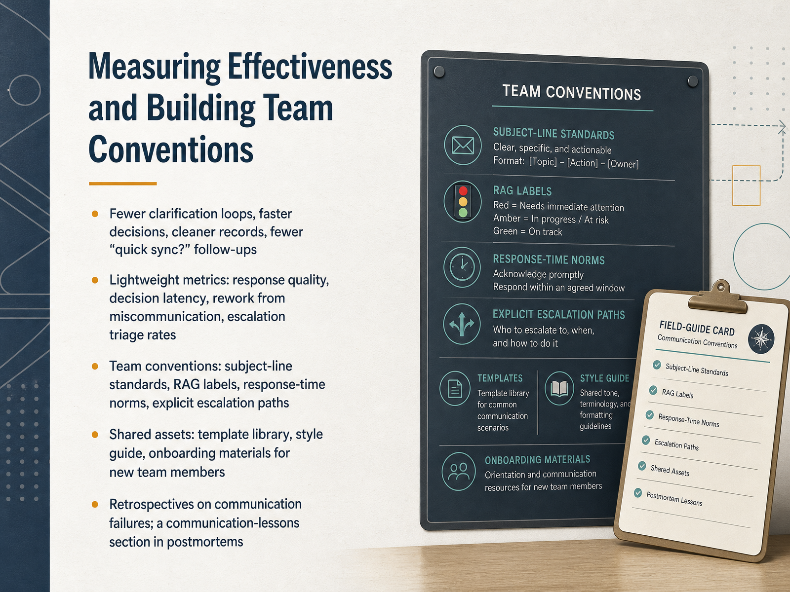 Measuring Effectiveness and Building Team Conventions