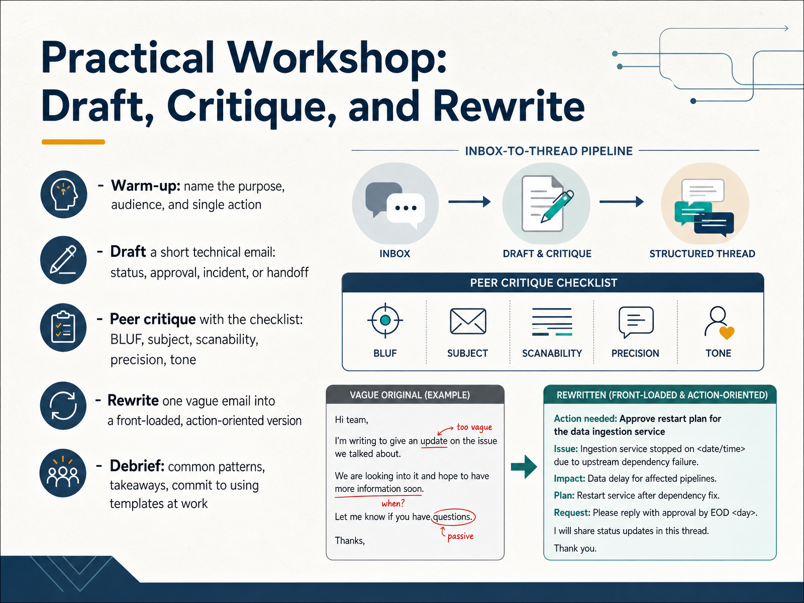 Practical Workshop: Draft, Critique, and Rewrite