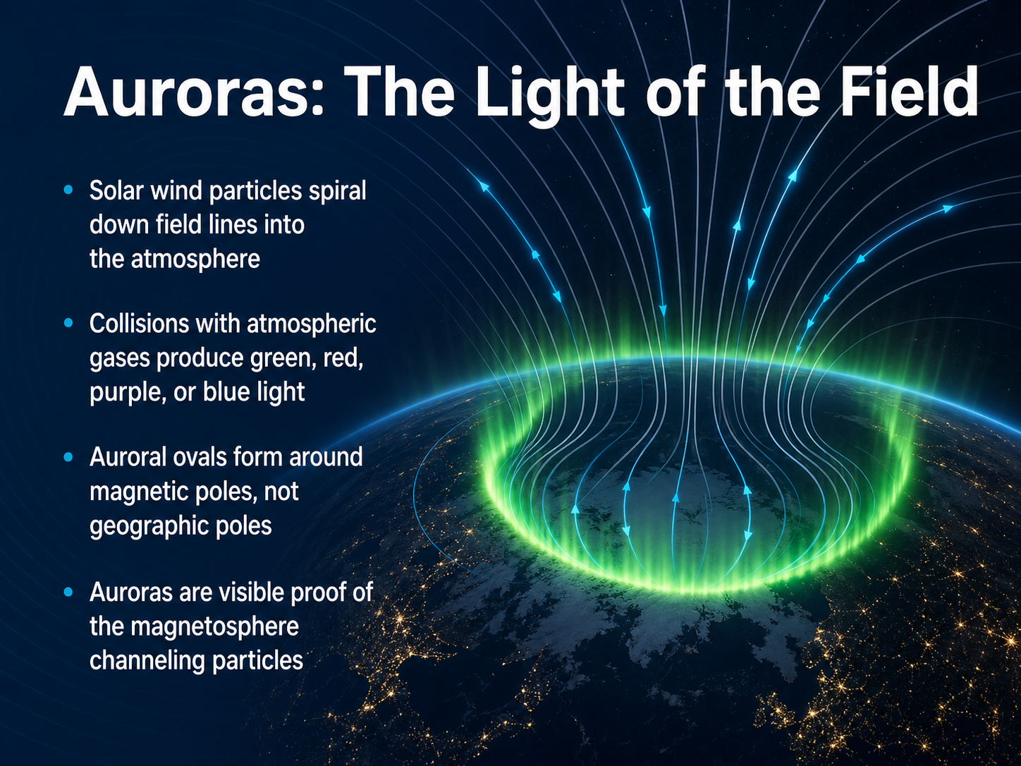 Auroras: The Light of the Field