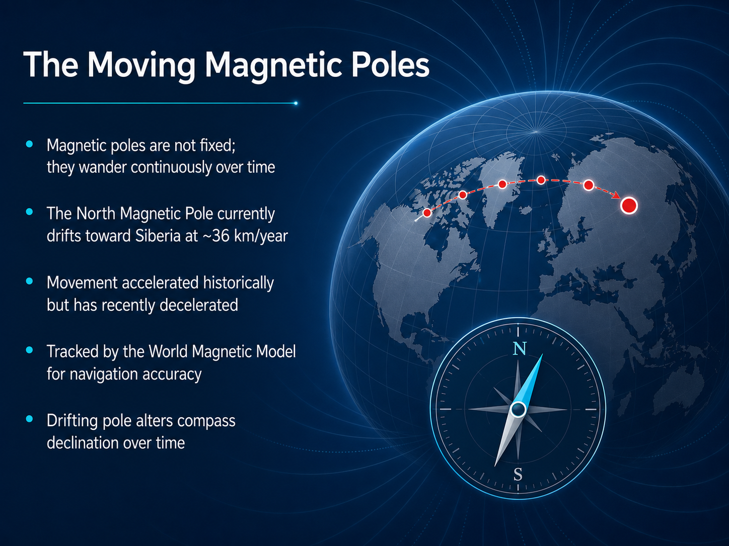 The Moving Magnetic Poles
