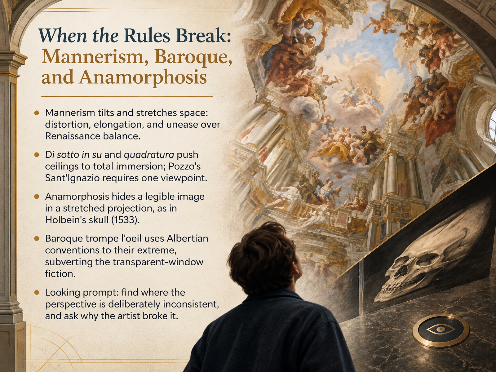 When the Rules Break: Mannerism, Baroque, and Anamorphosis