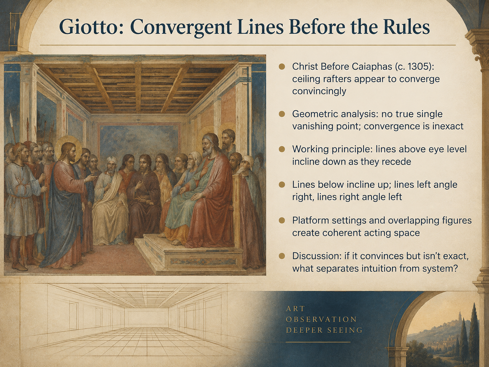 Giotto: Convergent Lines Before the Rules
