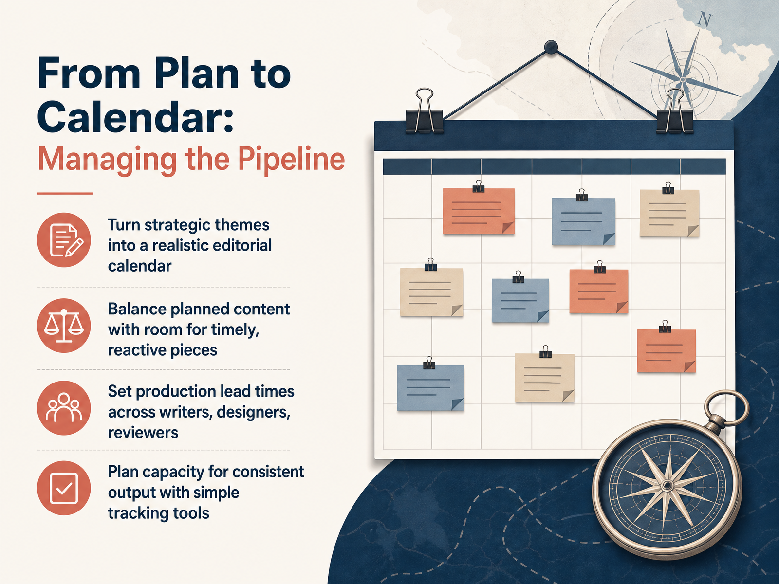 From Plan to Calendar: Managing the Pipeline