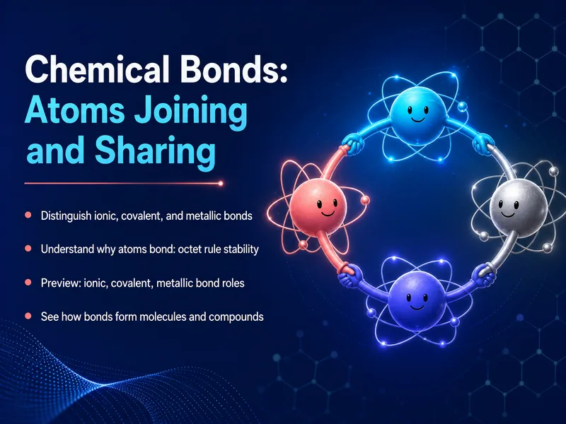 Chemical Bonds: Atoms Joining and Sharing — digital-human course