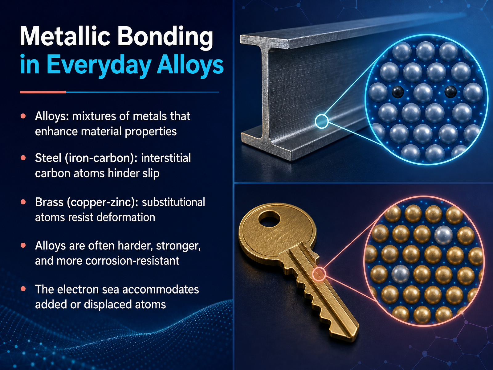 Metallic Bonding in Everyday Alloys