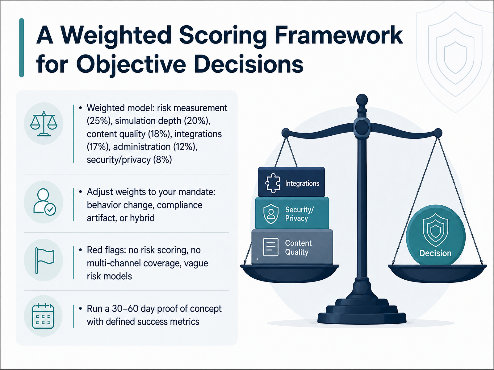 A Weighted Scoring Framework for Objective Decisions