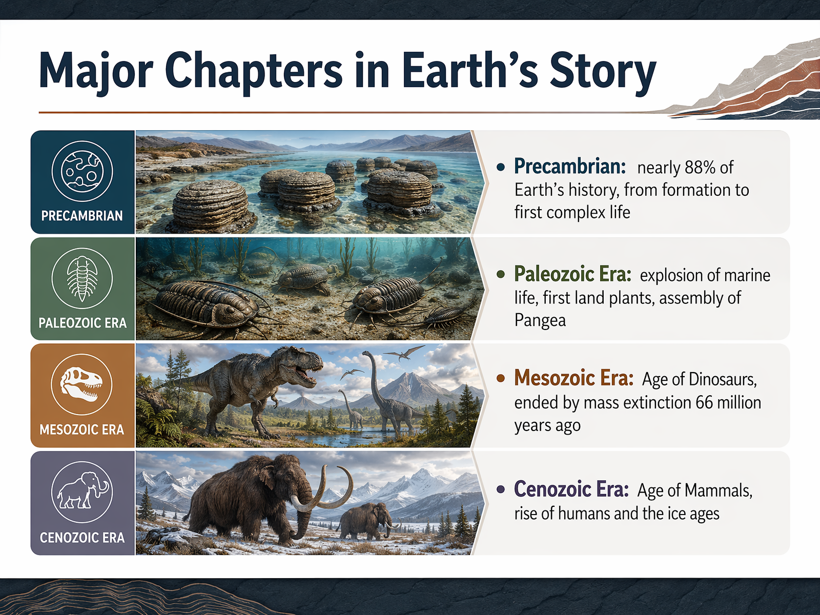Major Chapters in Earth’s Story