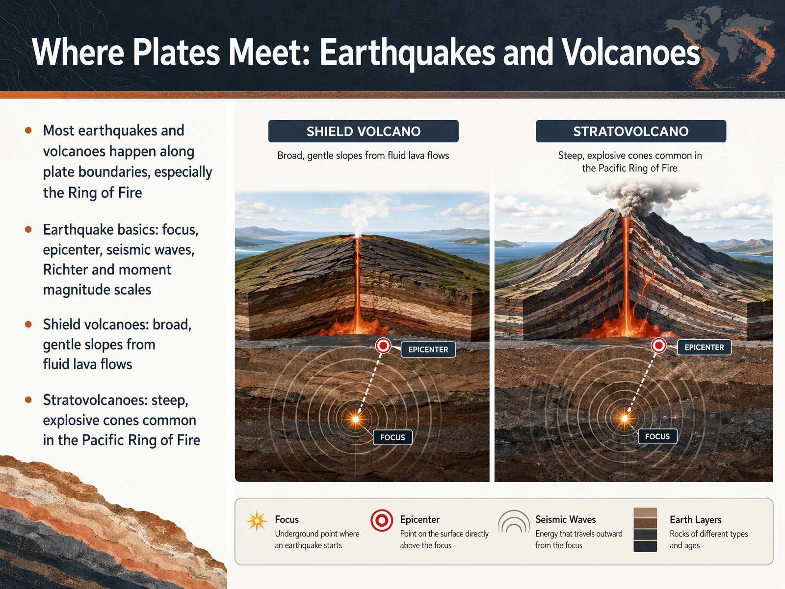 Where Plates Meet: Earthquakes and Volcanoes