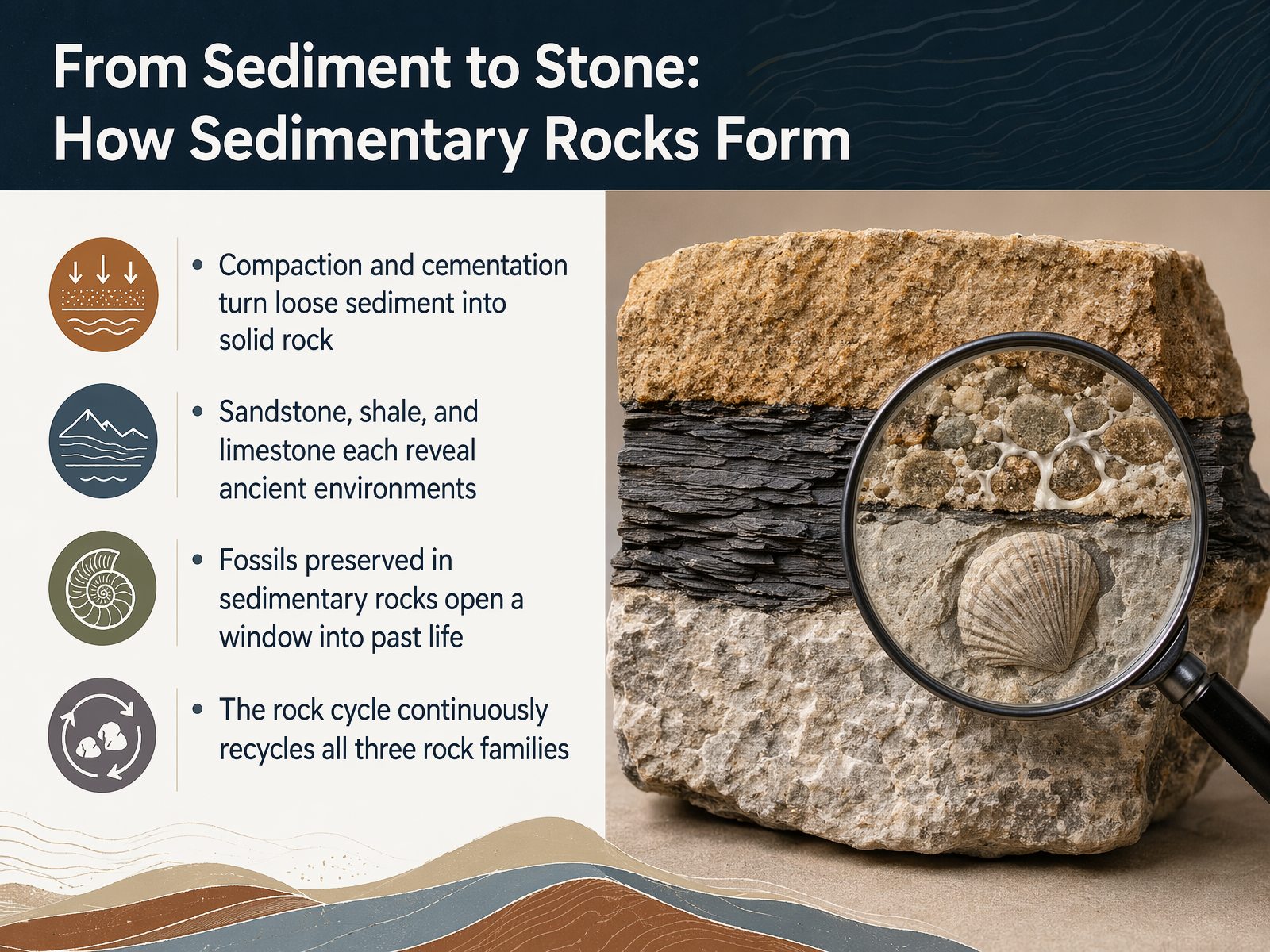 From Sediment to Stone: How Sedimentary Rocks Form