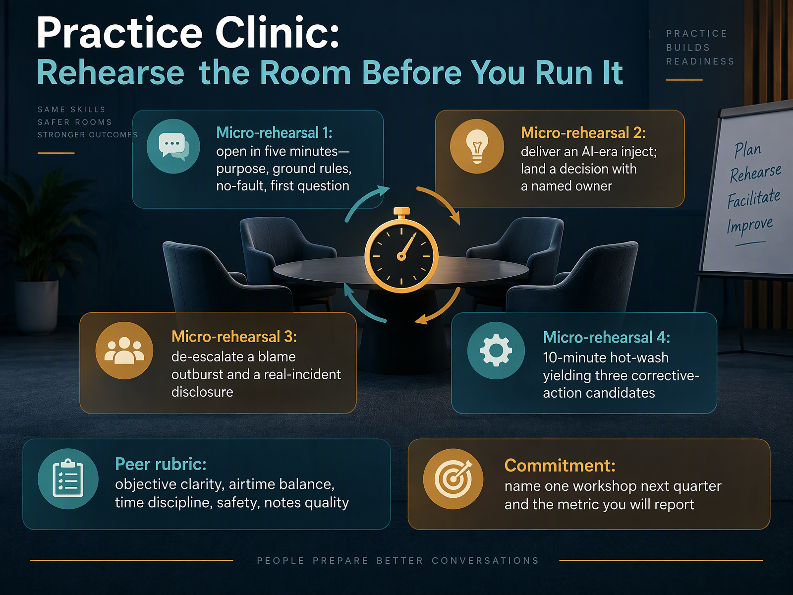 Practice Clinic: Rehearse the Room Before You Run It