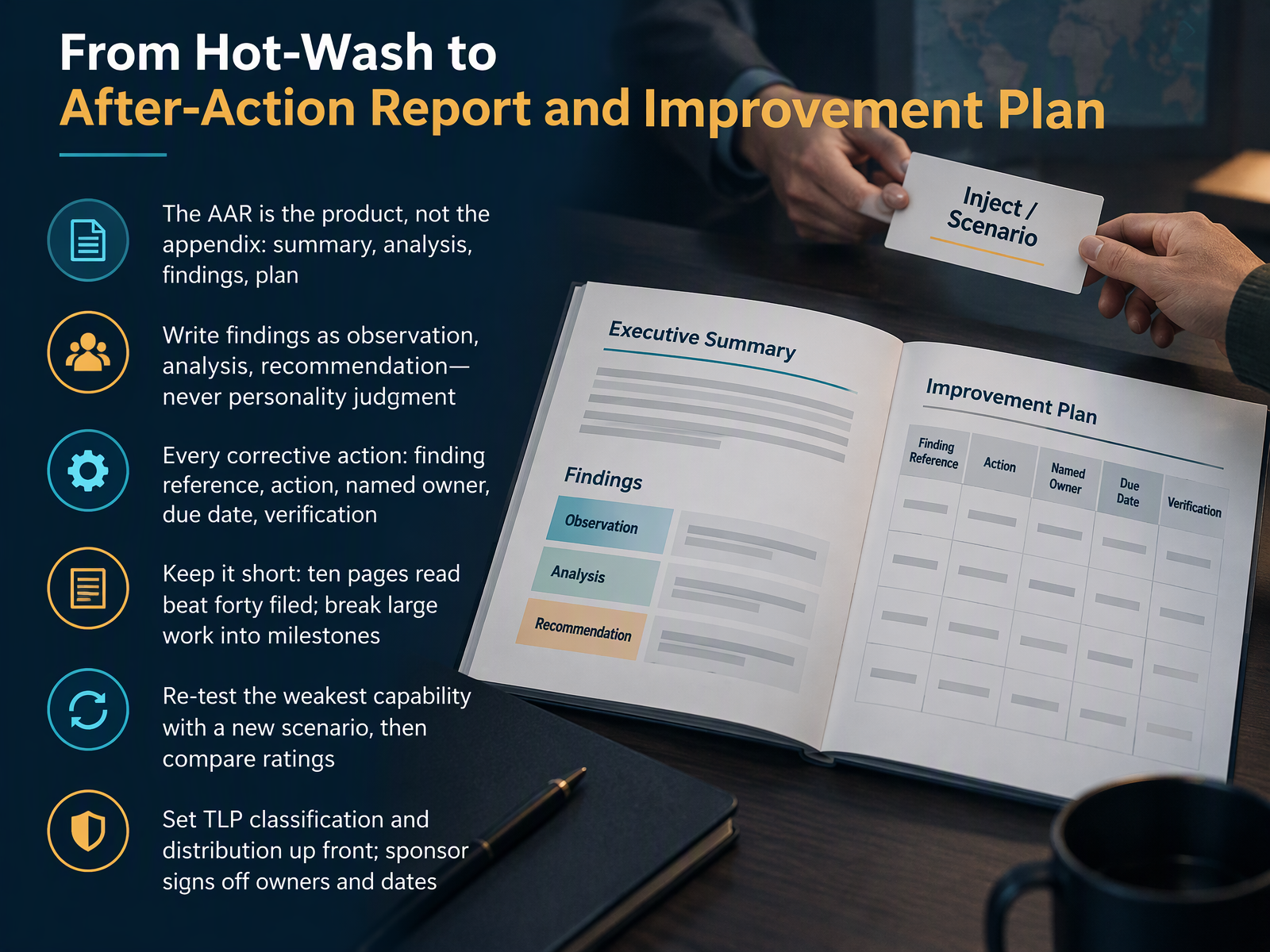 From Hot-Wash to After-Action Report and Improvement Plan