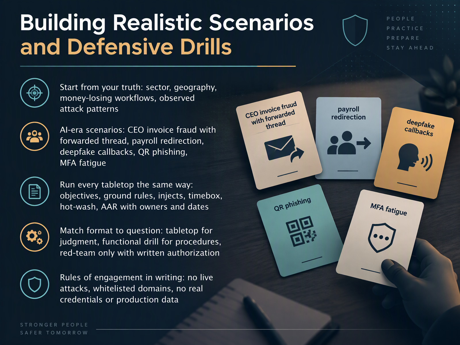 Building Realistic Scenarios and Defensive Drills