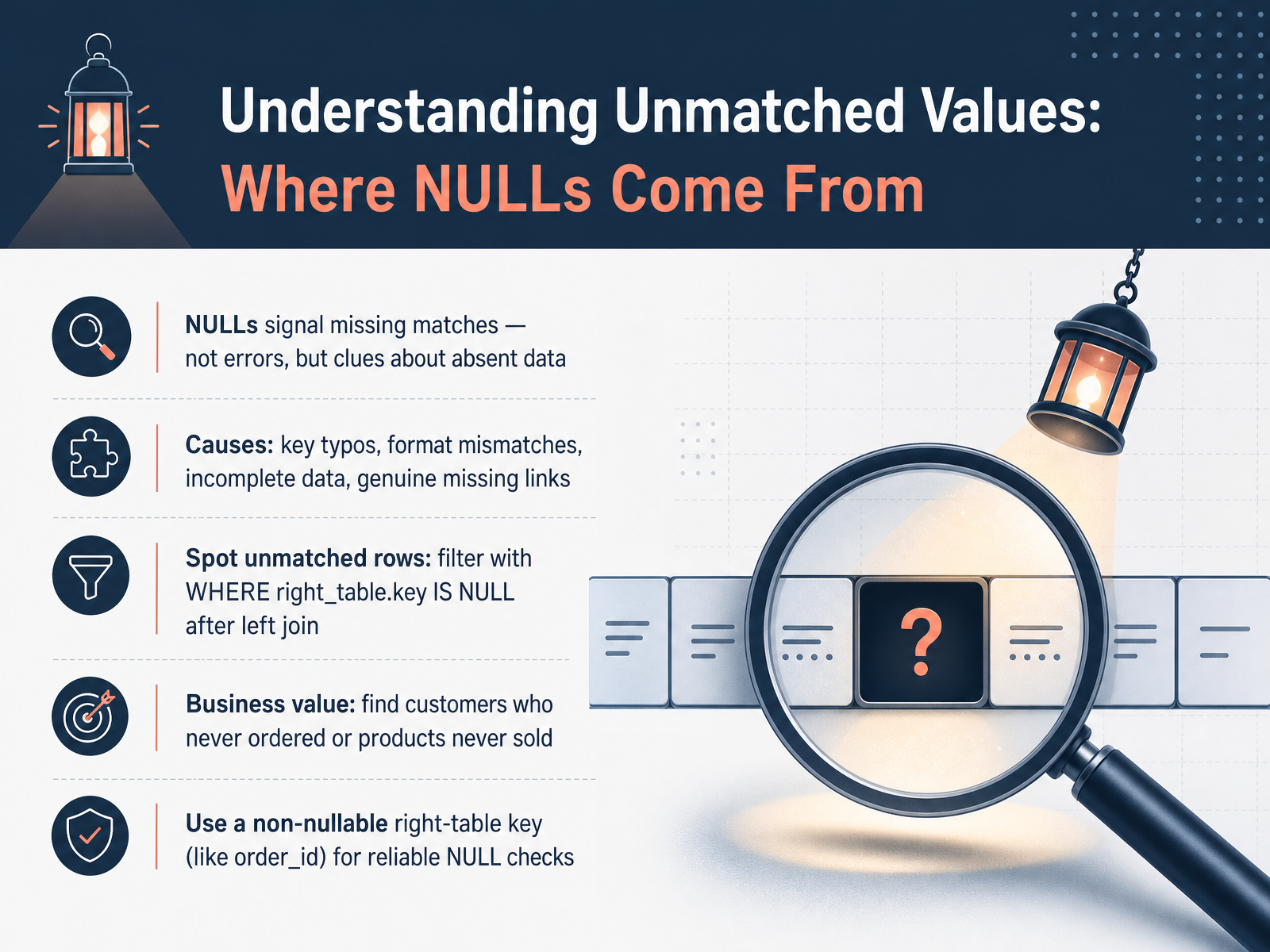 Understanding Unmatched Values: Where NULLs Come From
