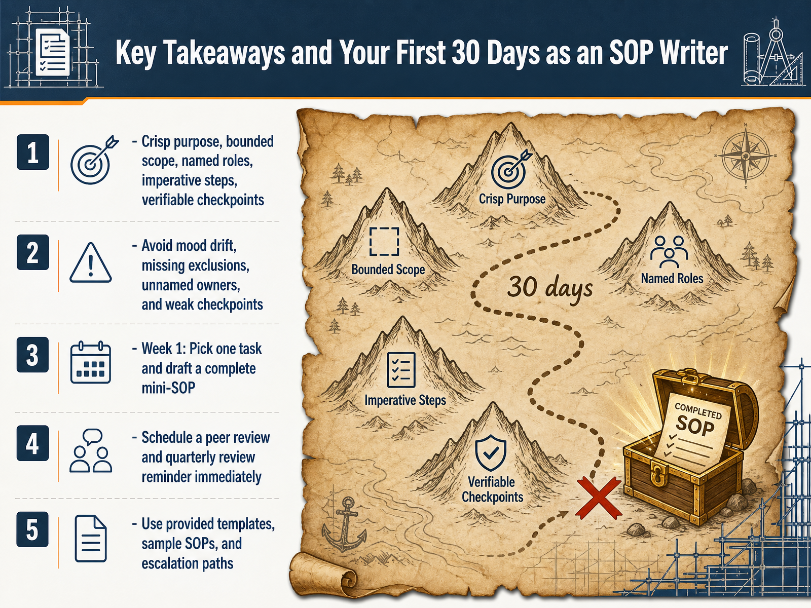 Key Takeaways and Your First 30 Days as an SOP Writer