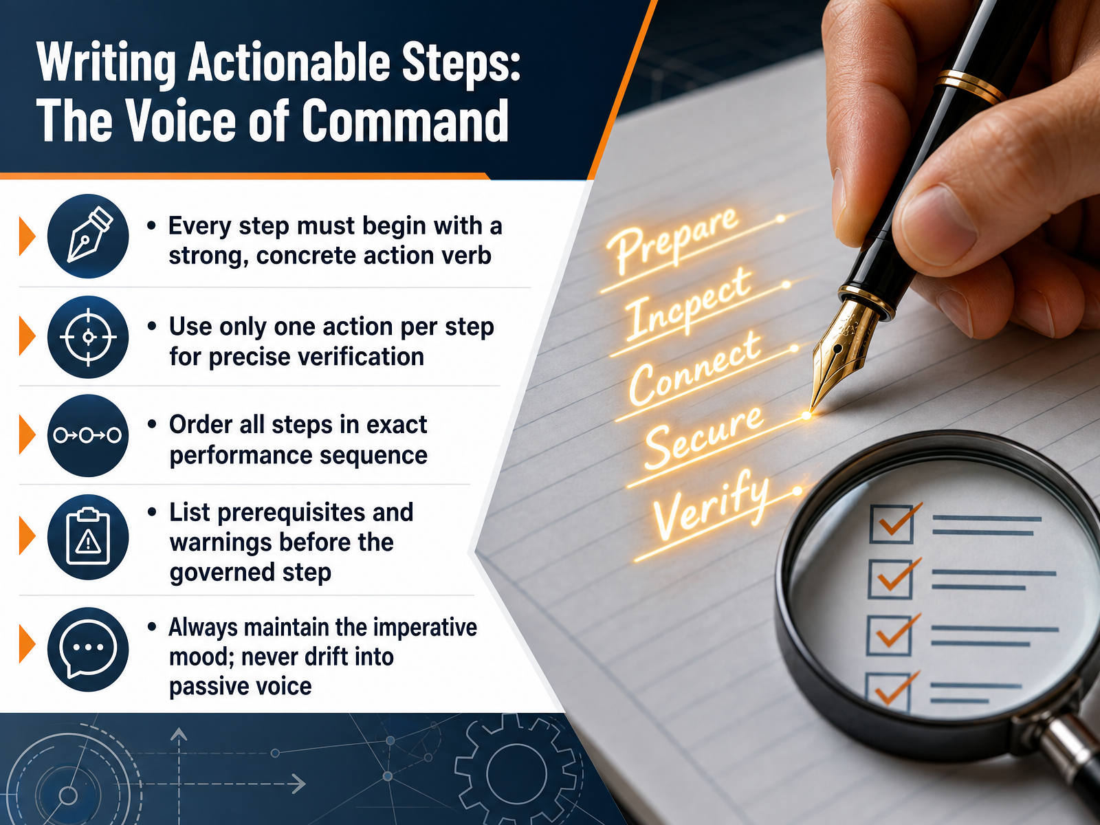 Writing Actionable Steps: The Voice of Command