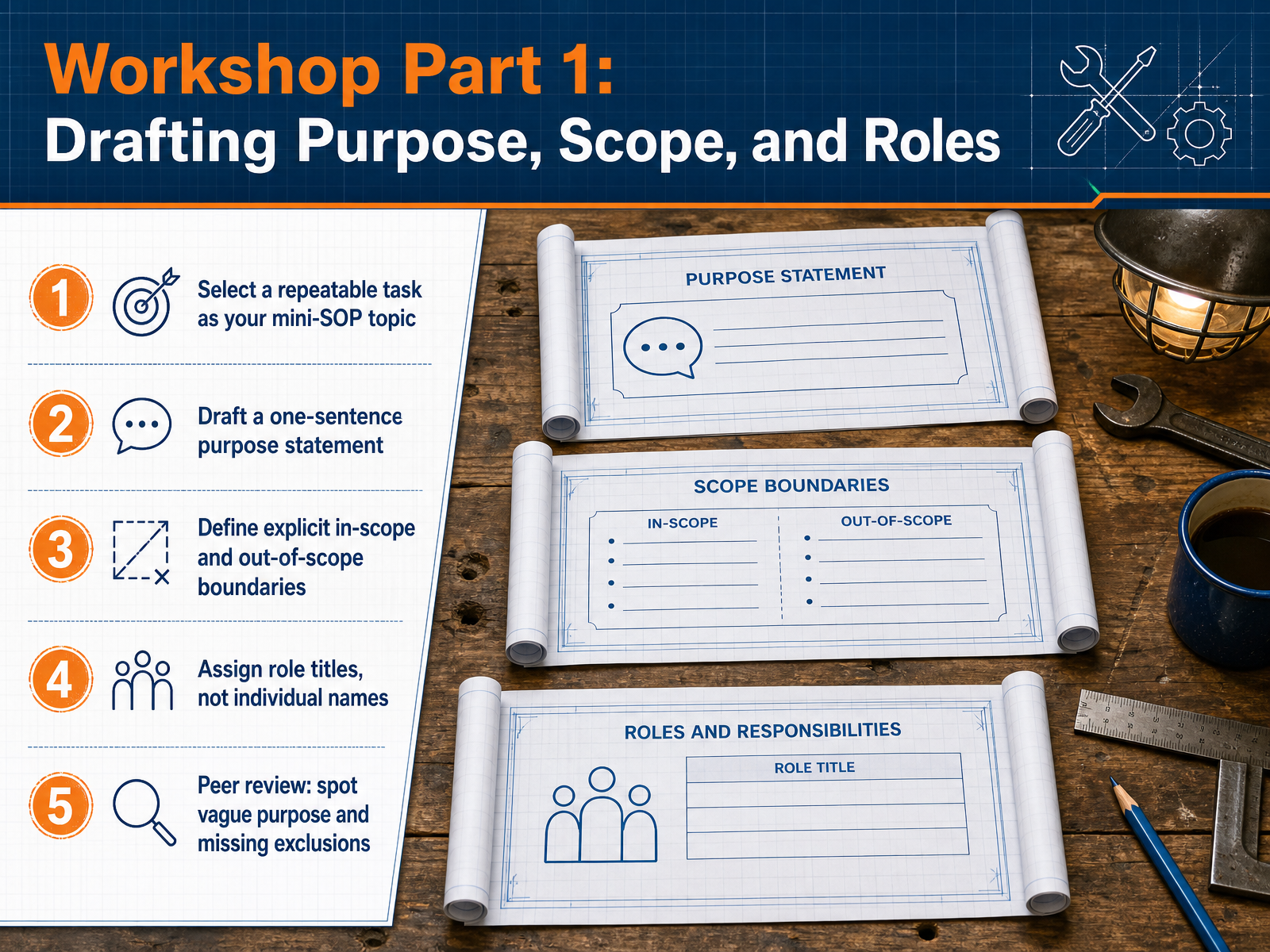 Workshop Part 1: Drafting Purpose, Scope, and Roles