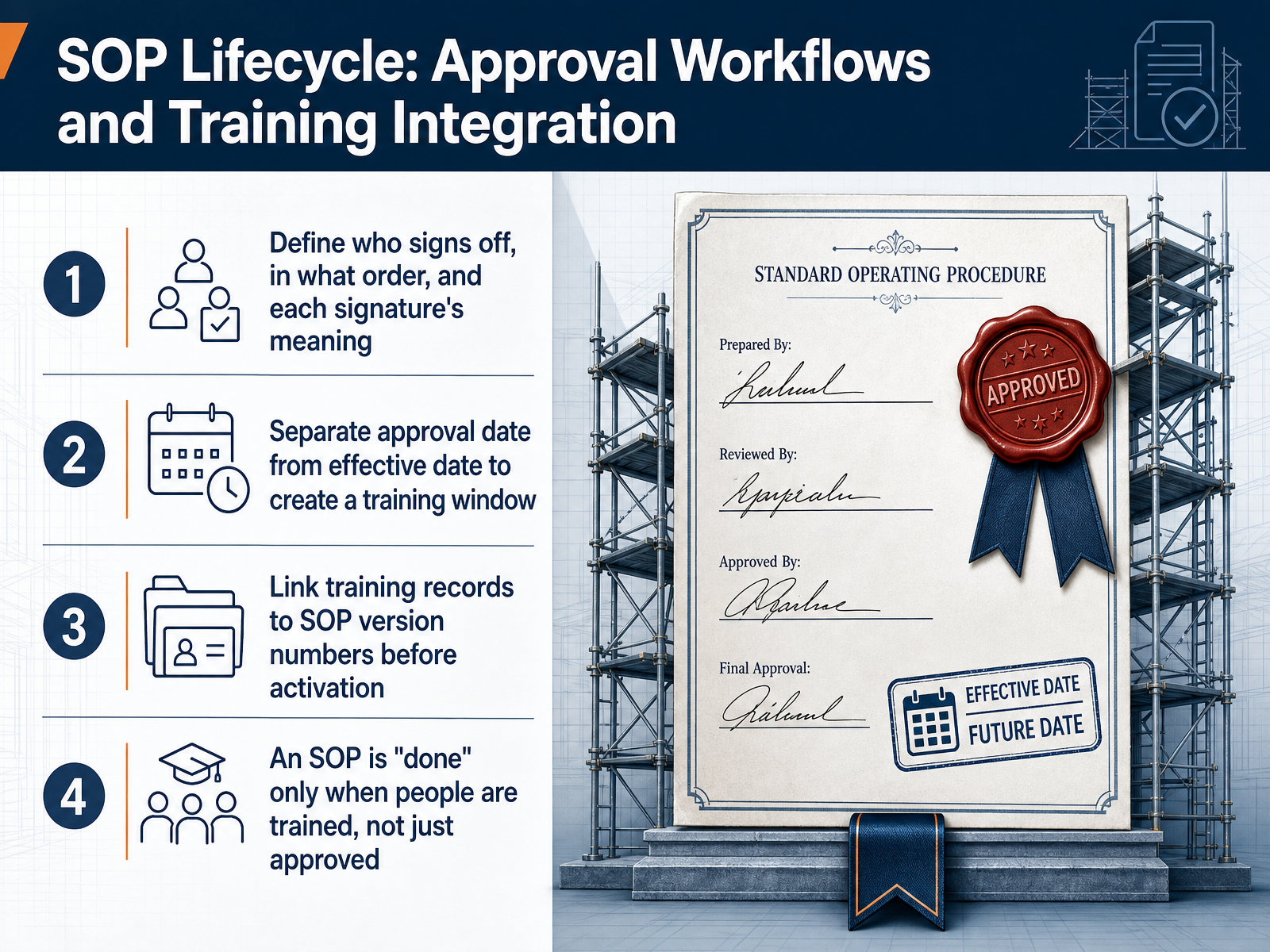 SOP Lifecycle: Approval Workflows and Training Integration