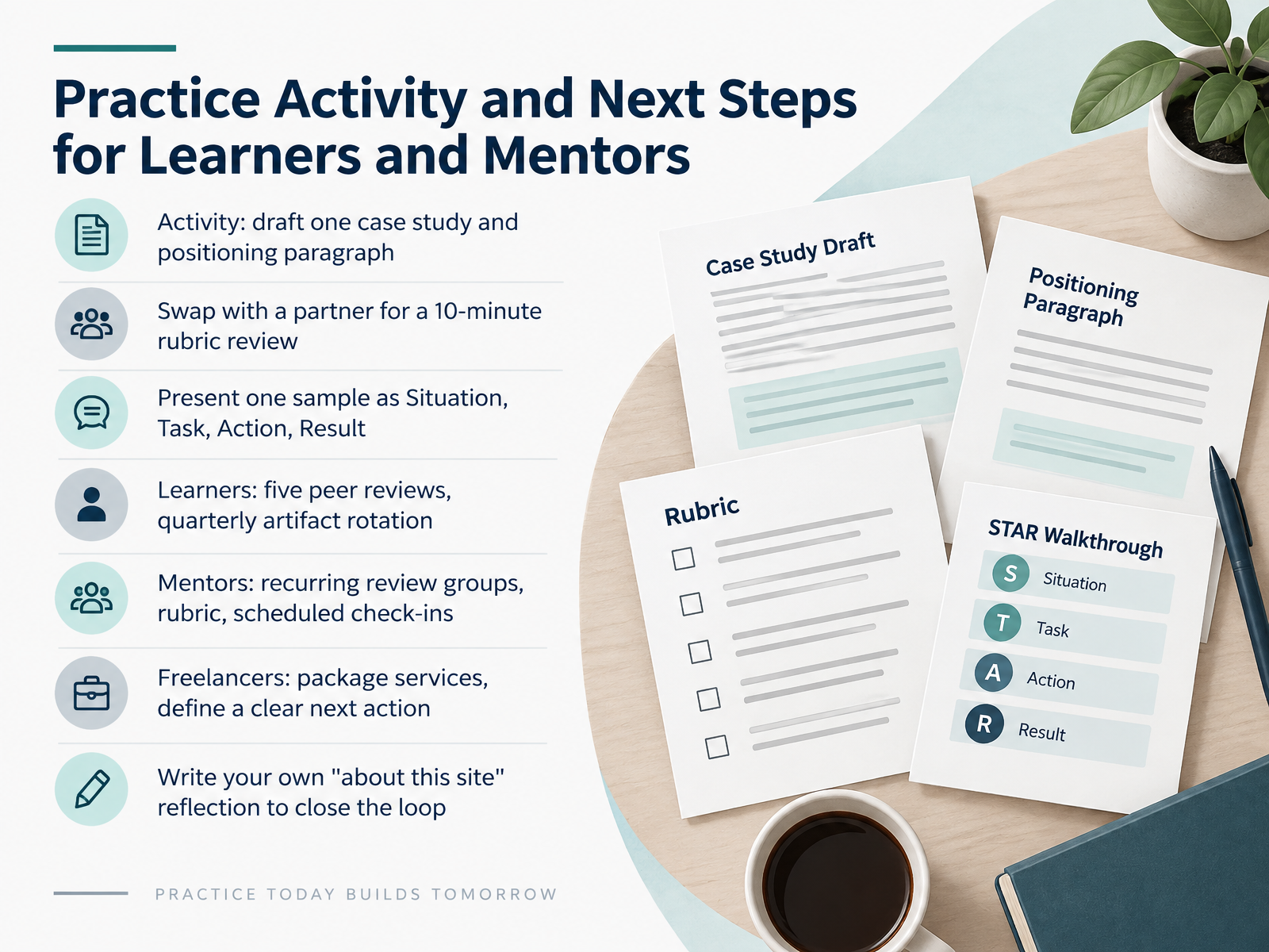 Practice Activity and Next Steps for Learners and Mentors