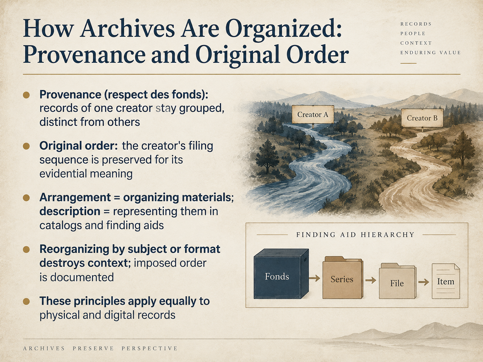 How Archives Are Organized: Provenance and Original Order