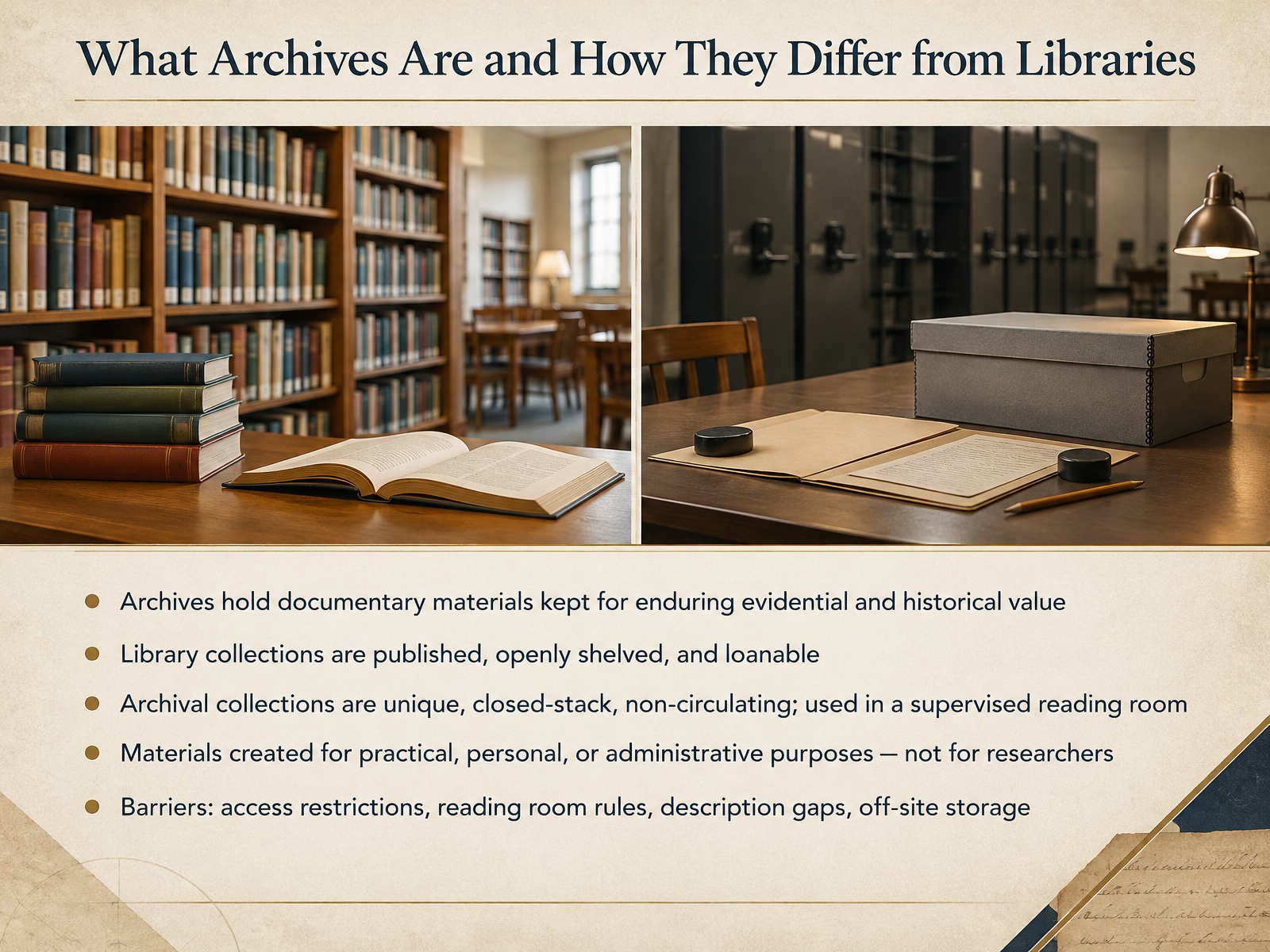 What Archives Are and How They Differ from Libraries