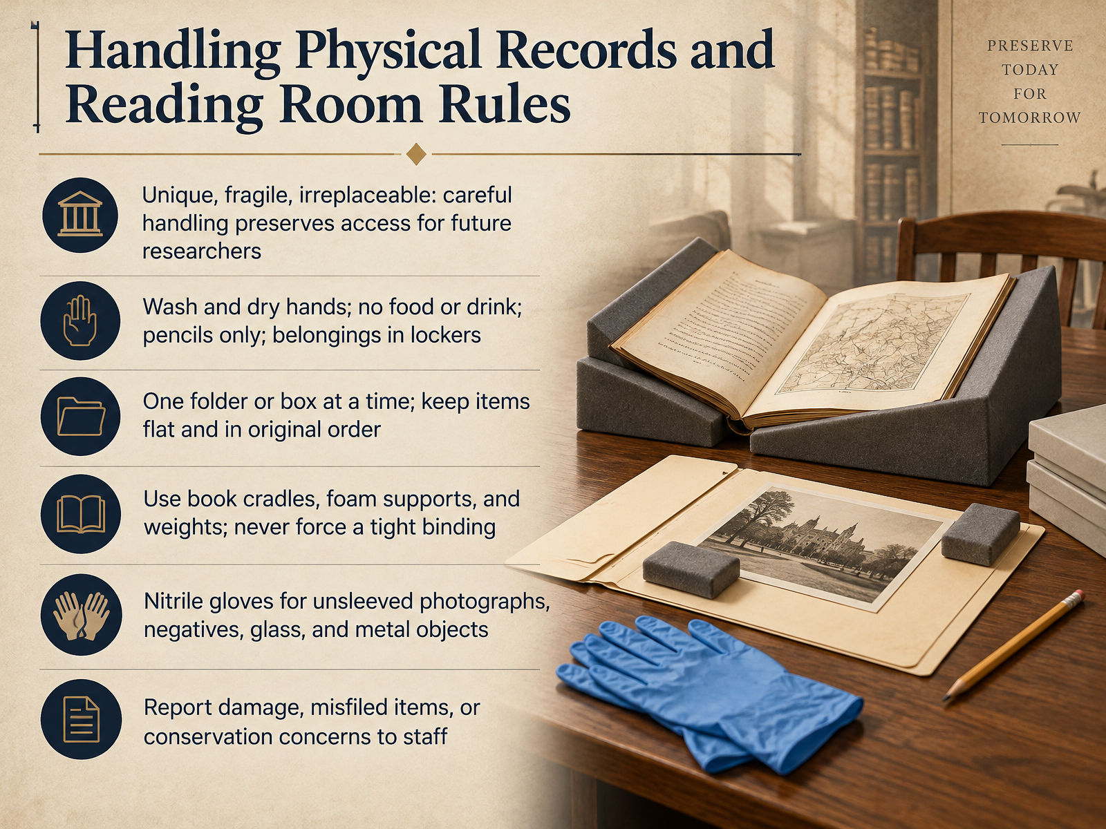 Handling Physical Records and Reading Room Rules