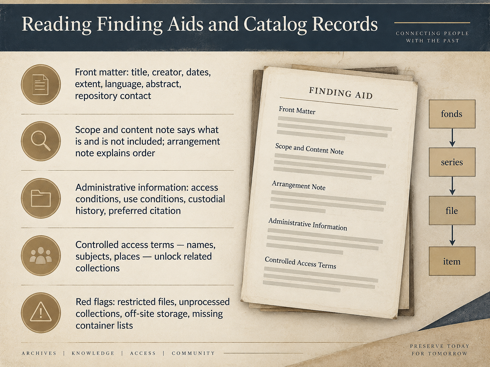 Reading Finding Aids and Catalog Records