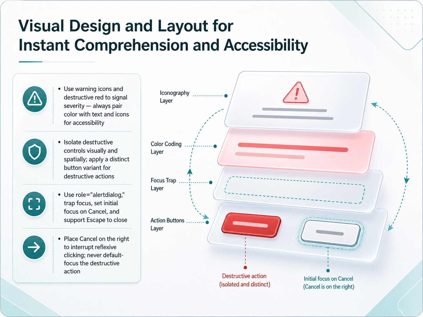Visual Design and Layout for Instant Comprehension and Accessibility