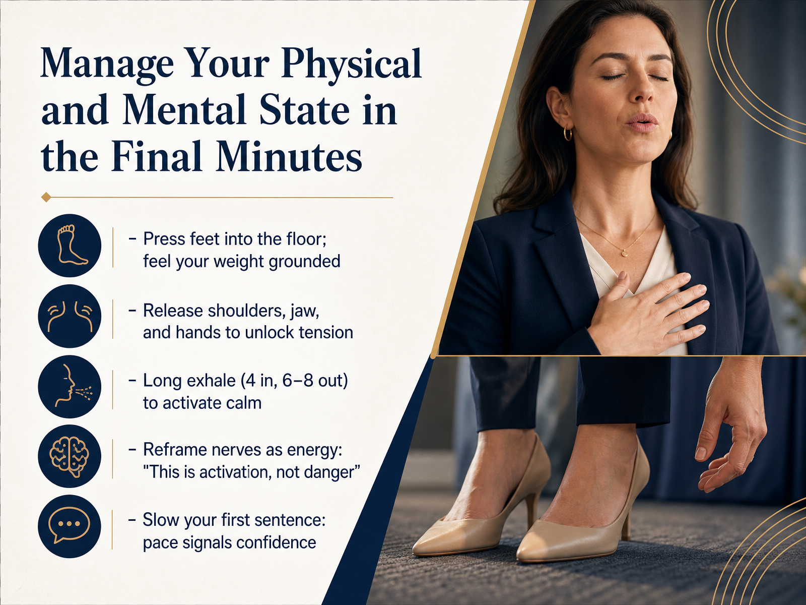 Manage Your Physical and Mental State in the Final Minutes