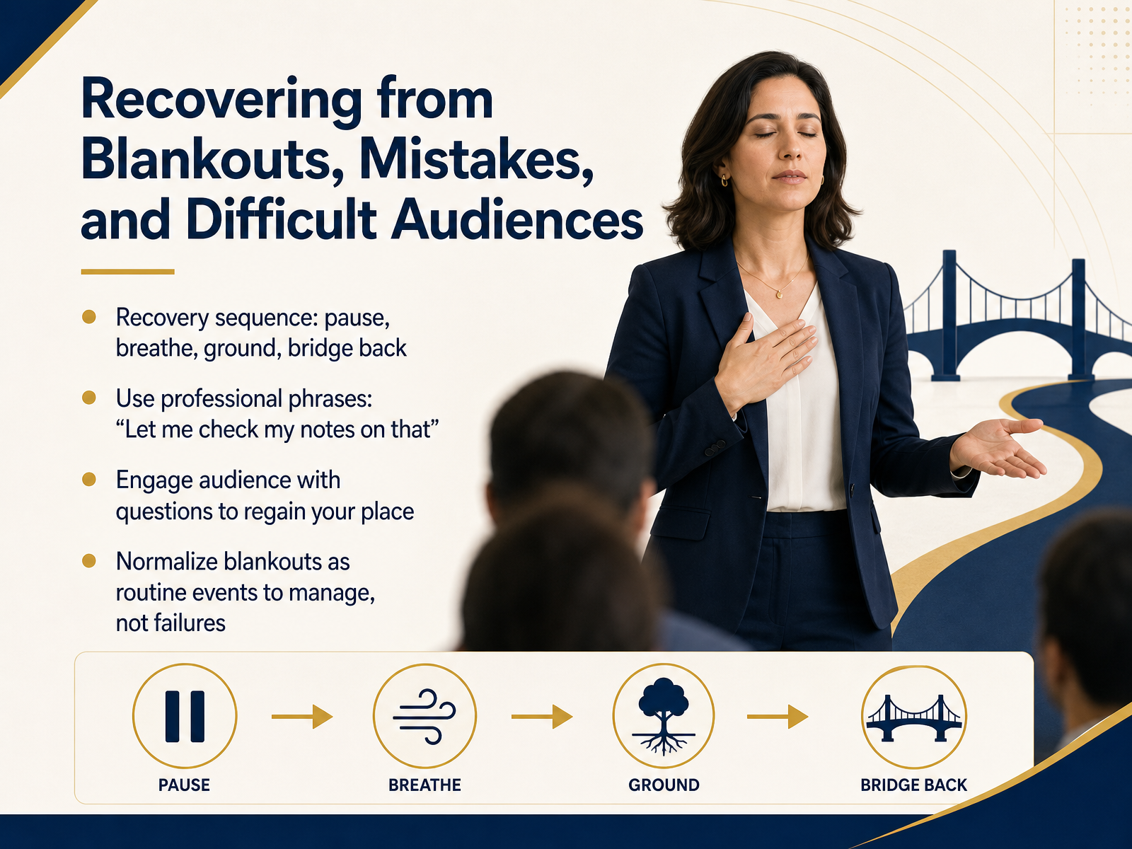 Recovering from Blankouts, Mistakes, and Difficult Audiences