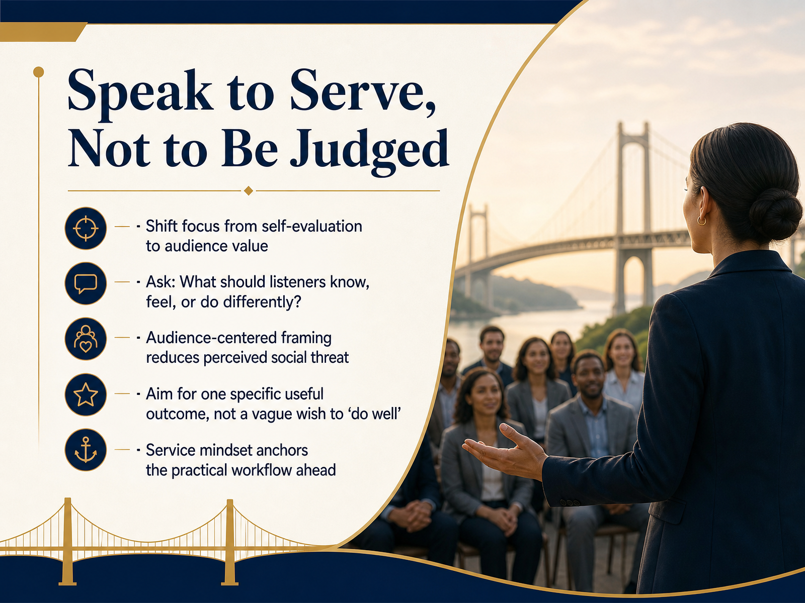 Speak to Serve, Not to Be Judged