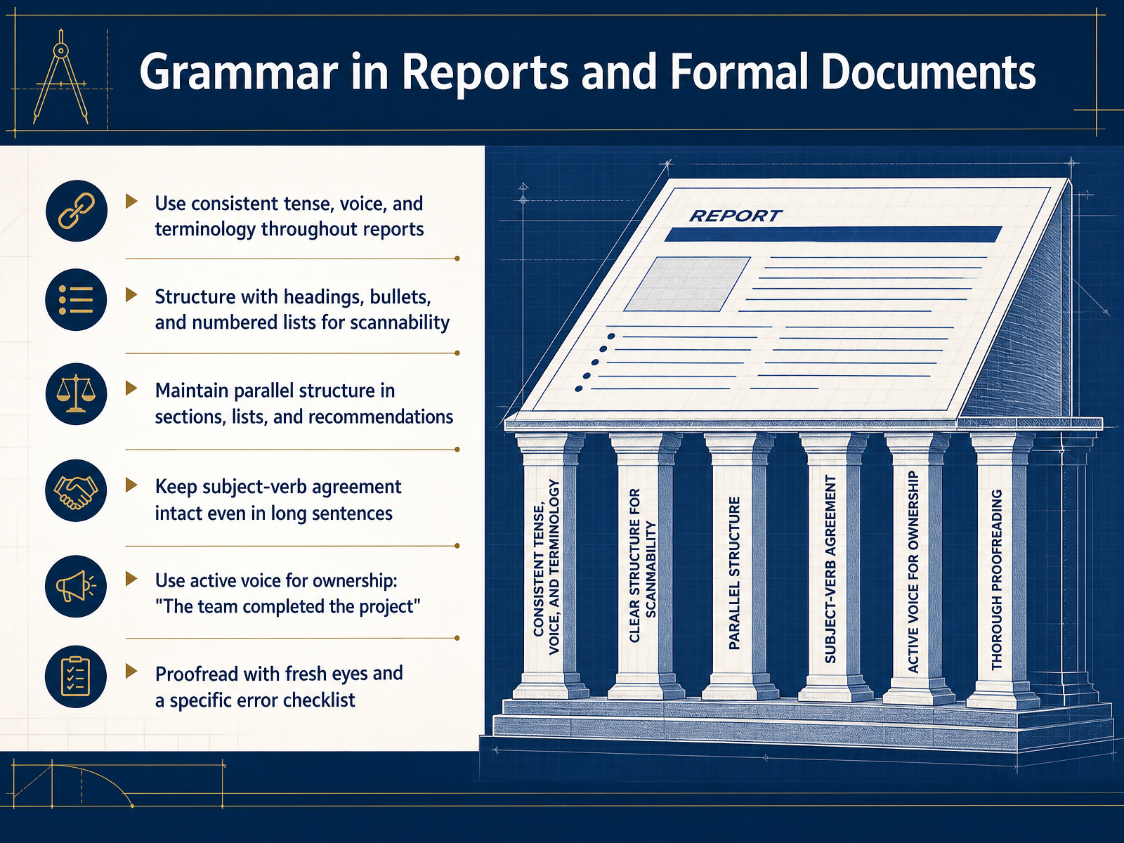 Grammar in Reports and Formal Documents