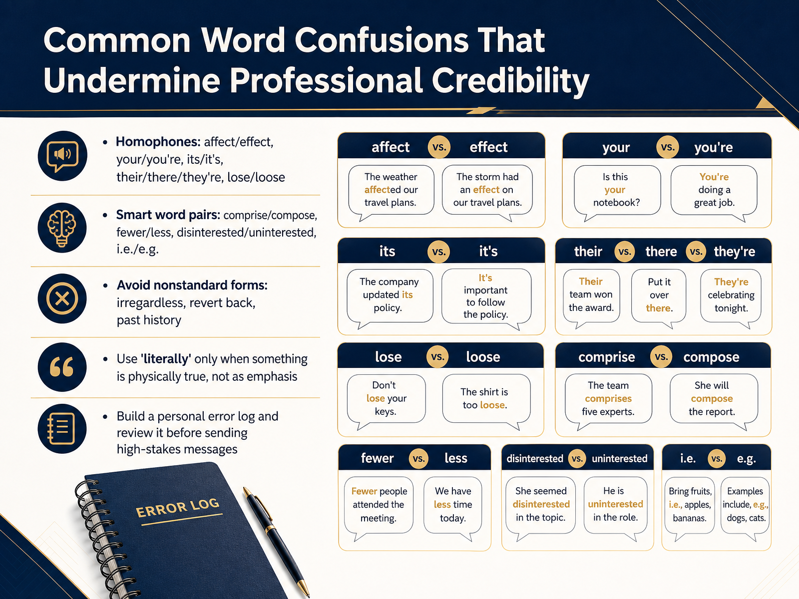 Common Word Confusions That Undermine Professional Credibility