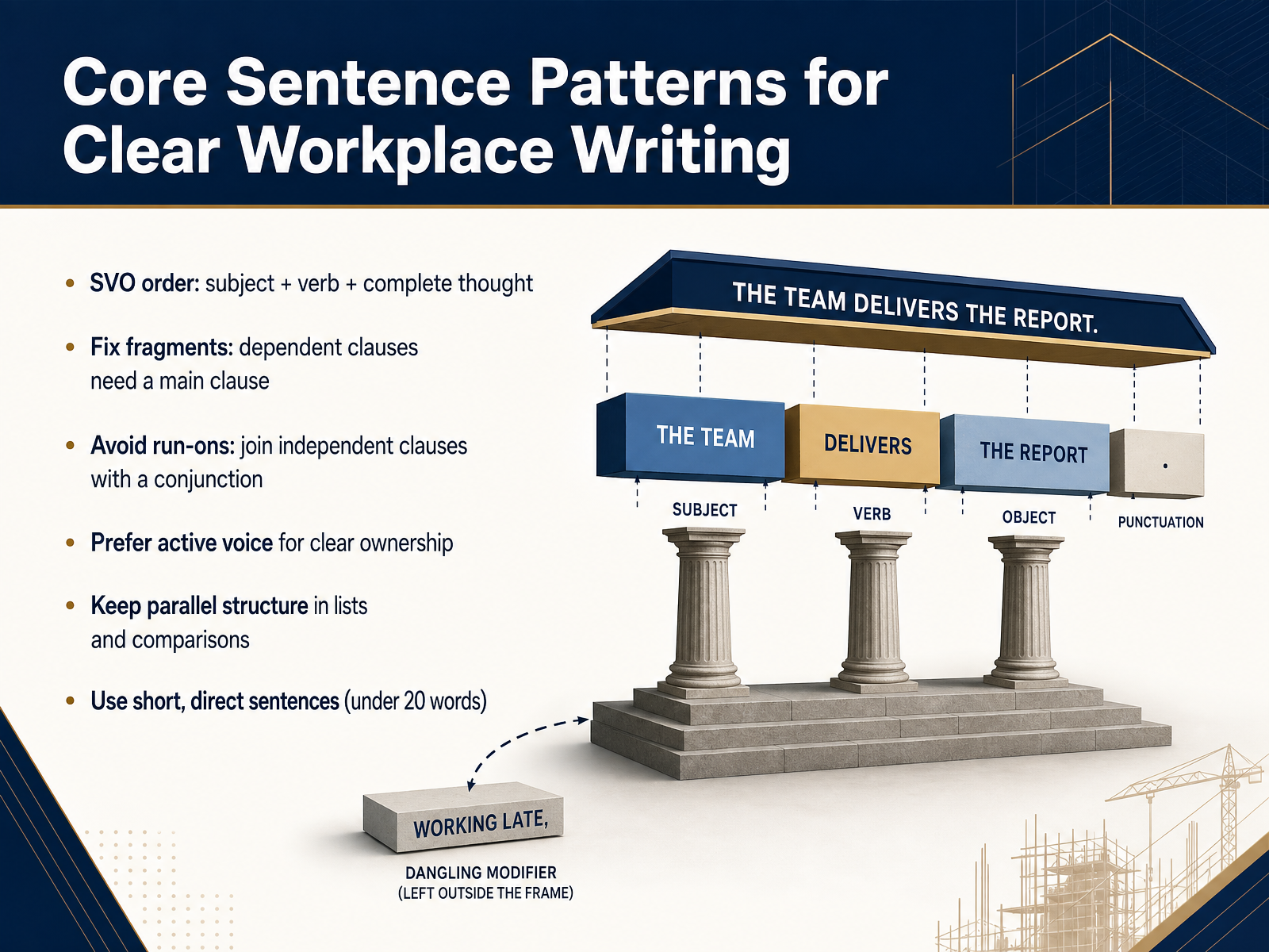 Core Sentence Patterns for Clear Workplace Writing