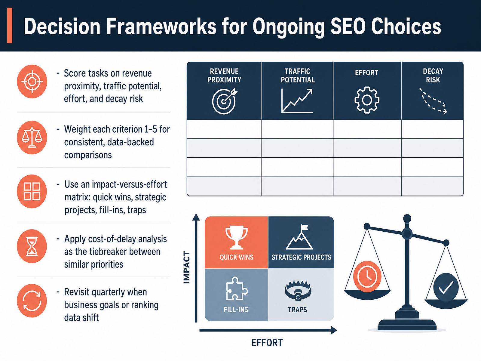 Decision Frameworks for Ongoing SEO Choices