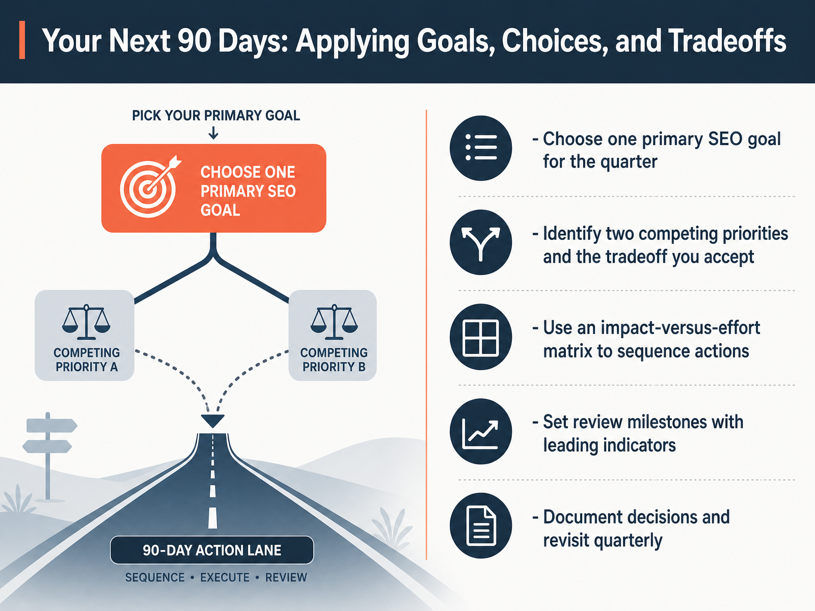Your Next 90 Days: Applying Goals, Choices, and Tradeoffs
