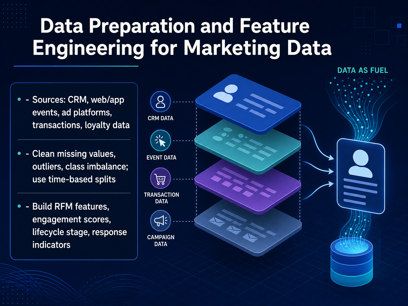 Data Preparation and Feature Engineering for Marketing Data