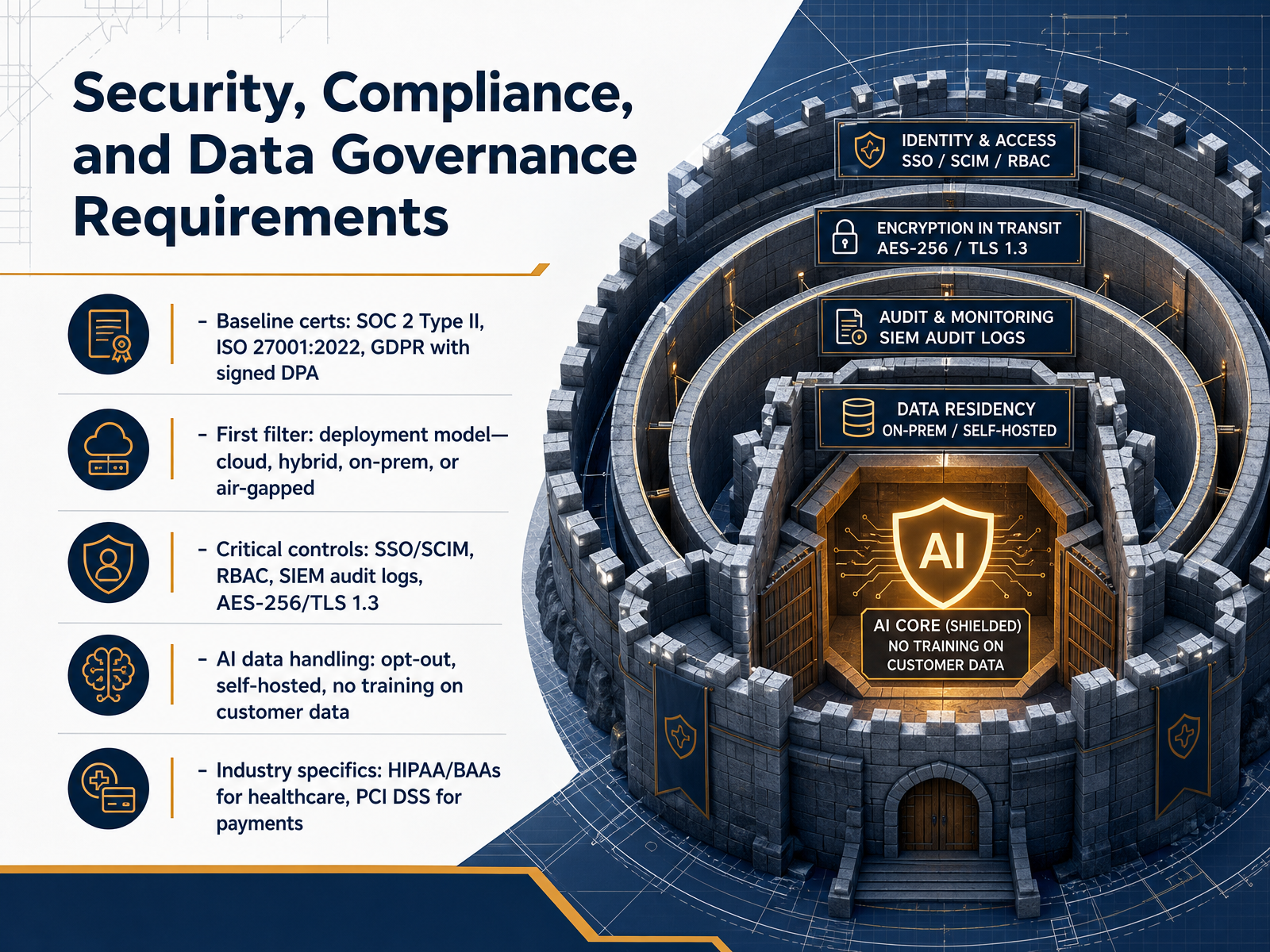 Security, Compliance, and Data Governance Requirements