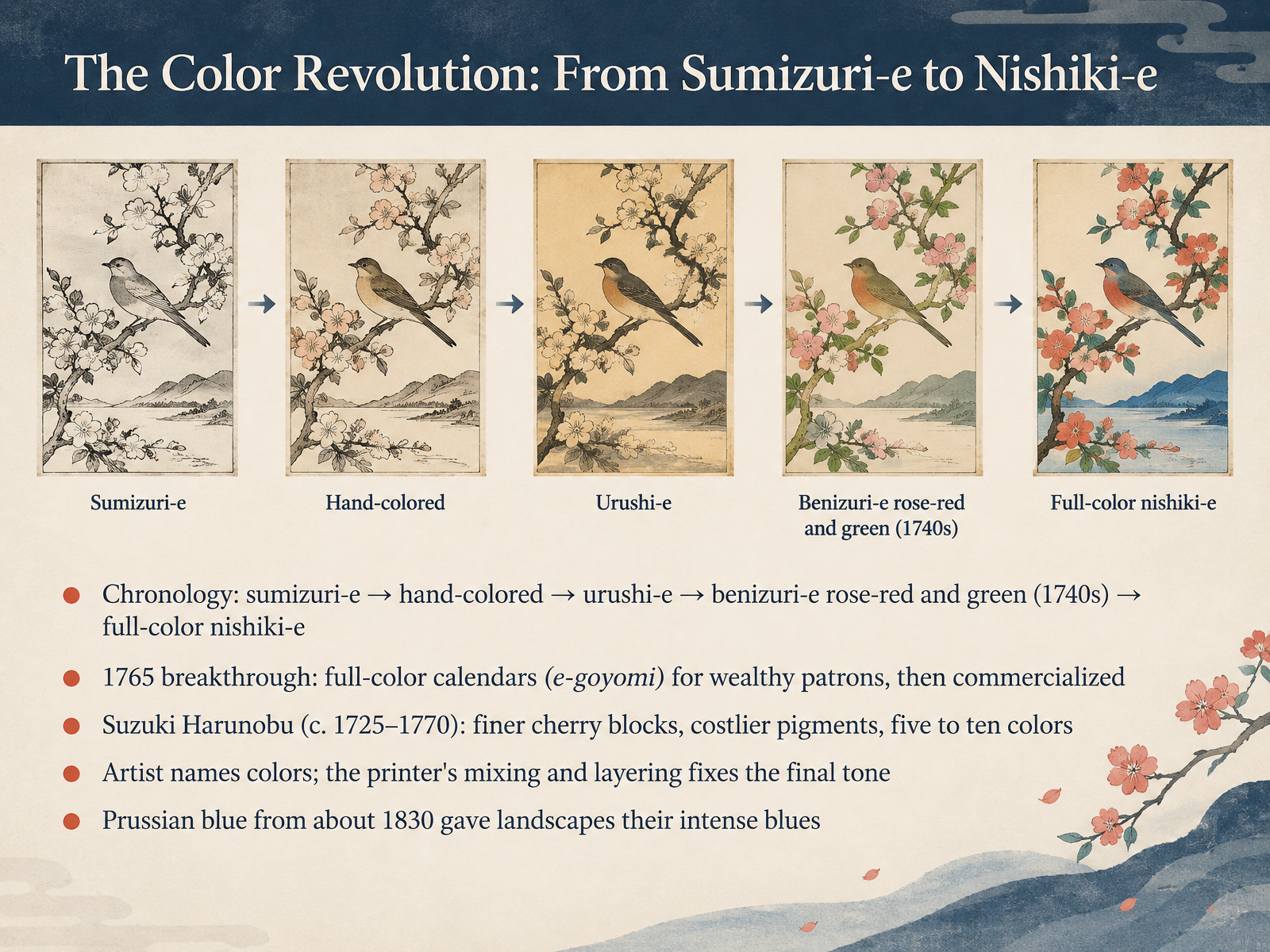The Color Revolution: From Sumizuri-e to Nishiki-e