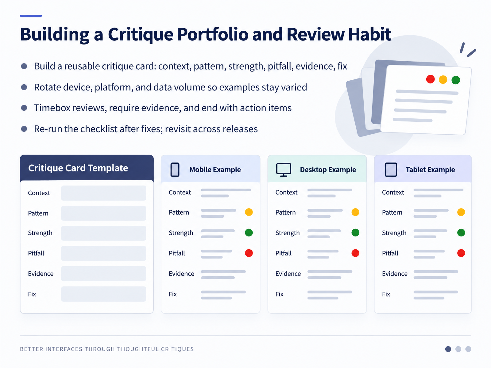 Building a Critique Portfolio and Review Habit
