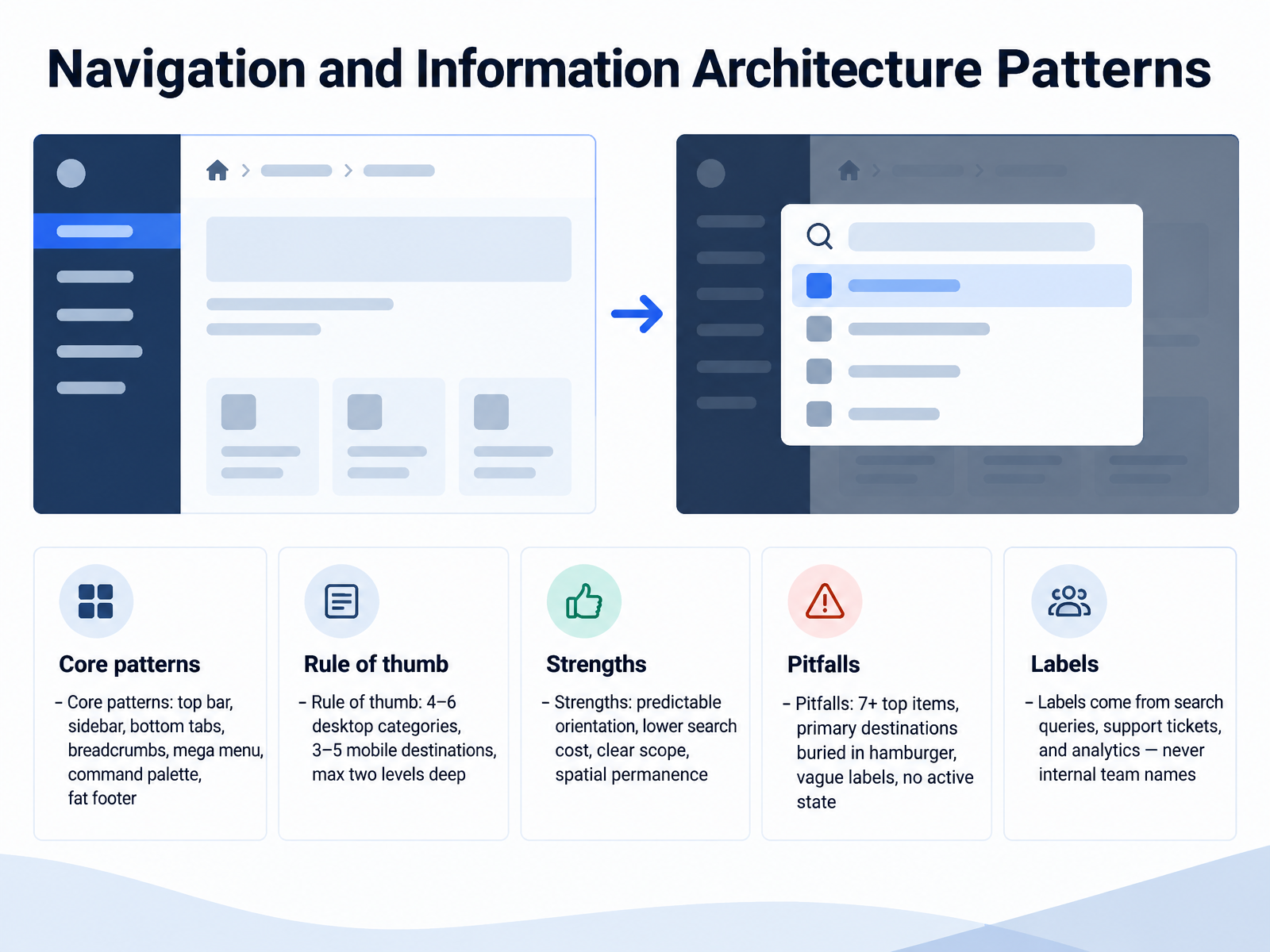 Navigation and Information Architecture Patterns
