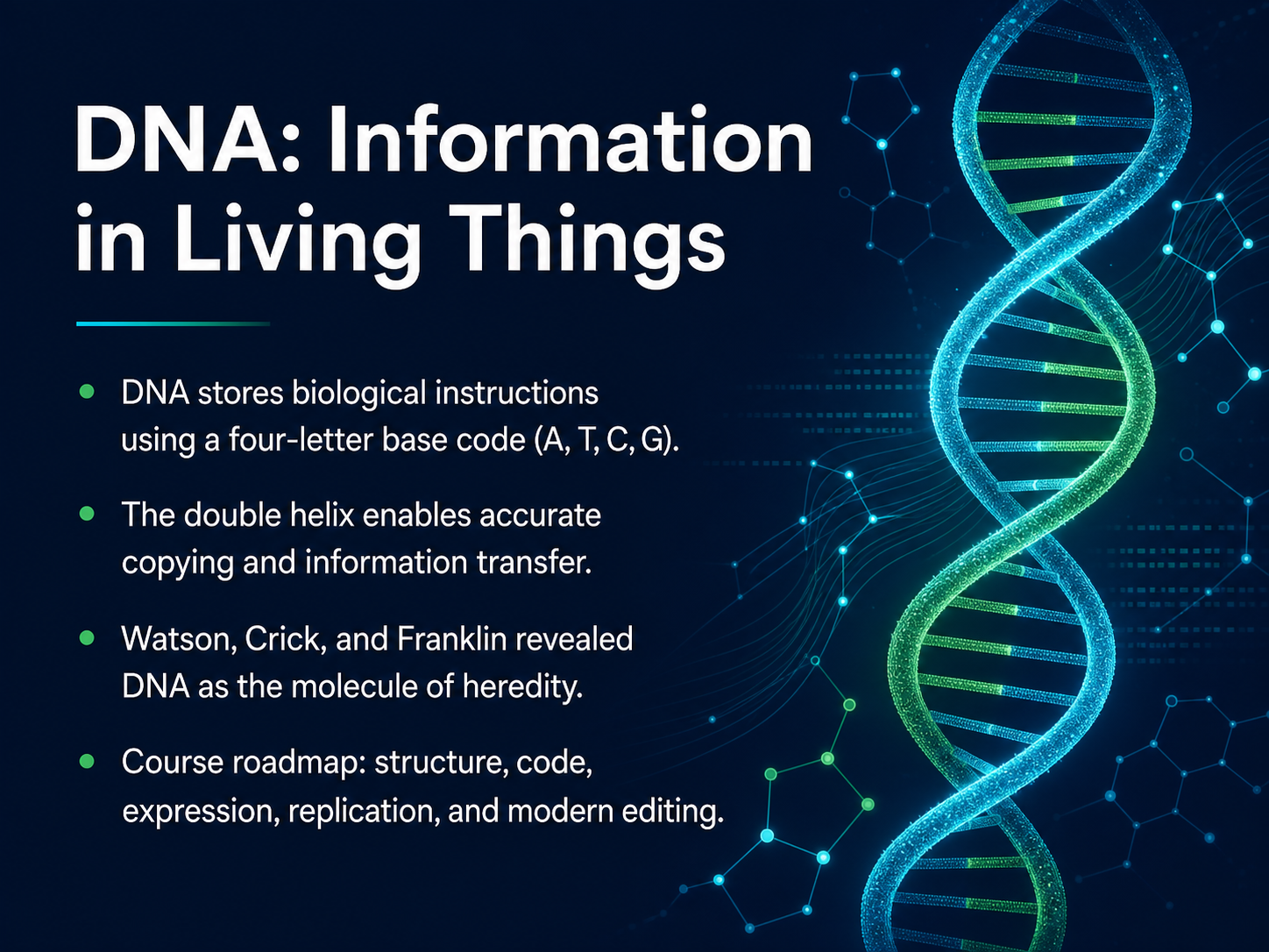 DNA: Information in Living Things