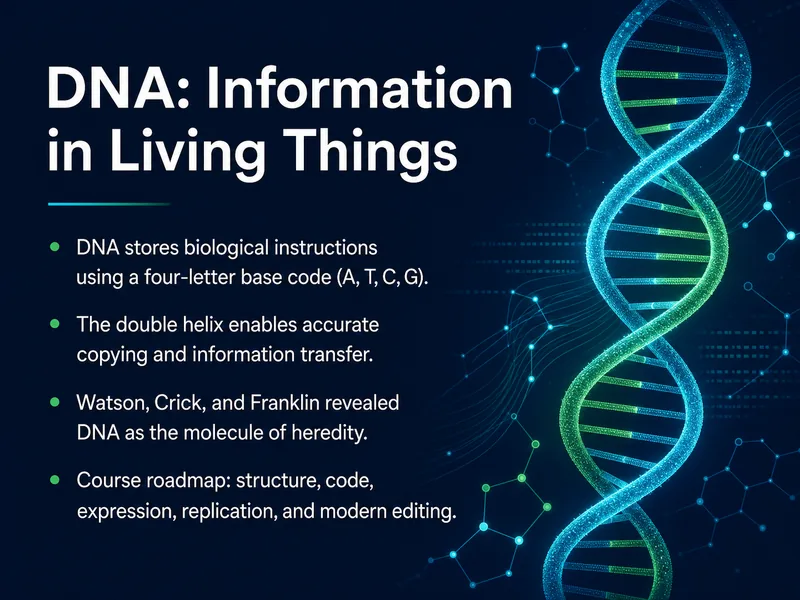 DNA: Information in Living Things — digital-human course