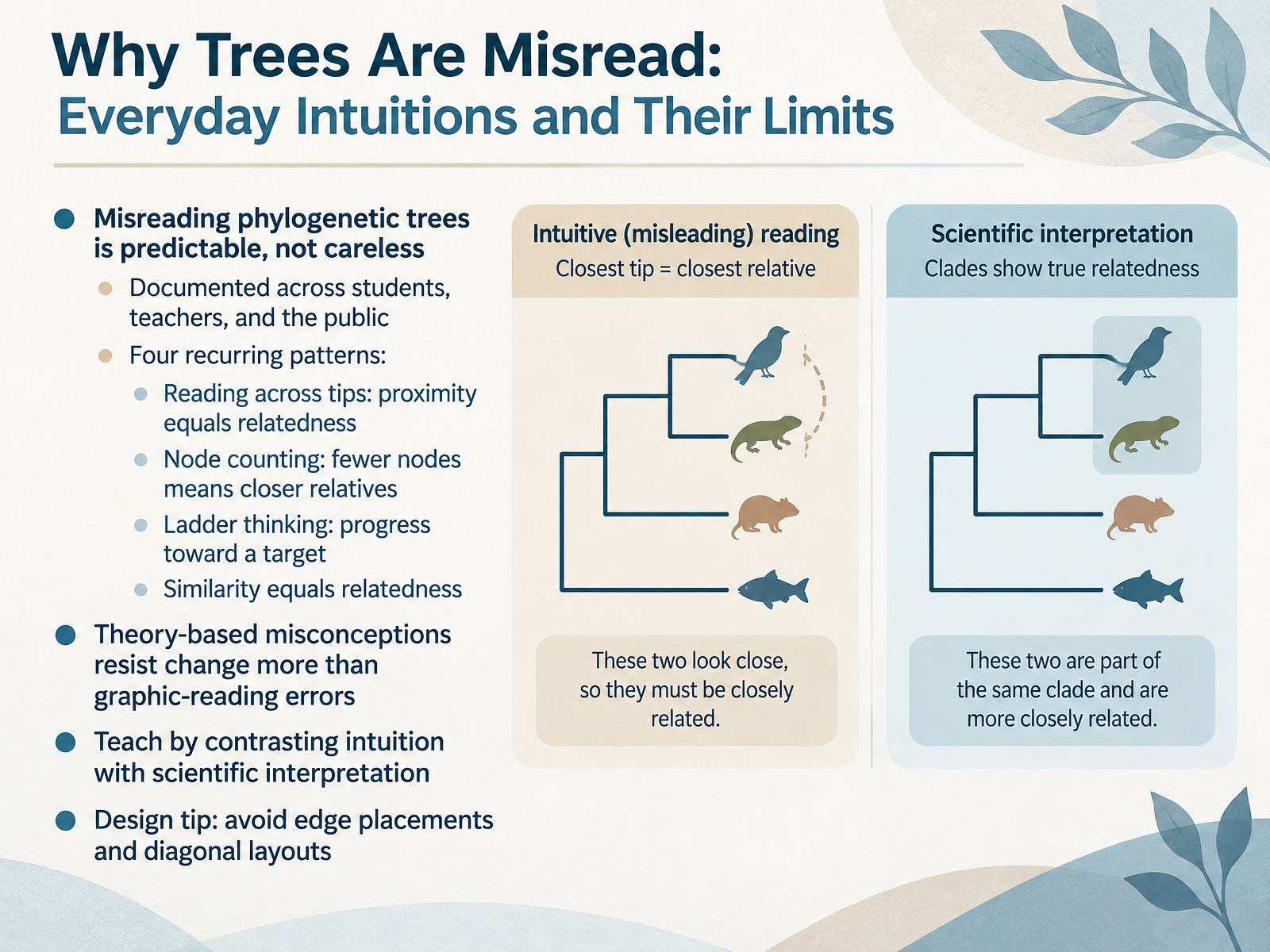 Why Trees Are Misread: Everyday Intuitions and Their Limits