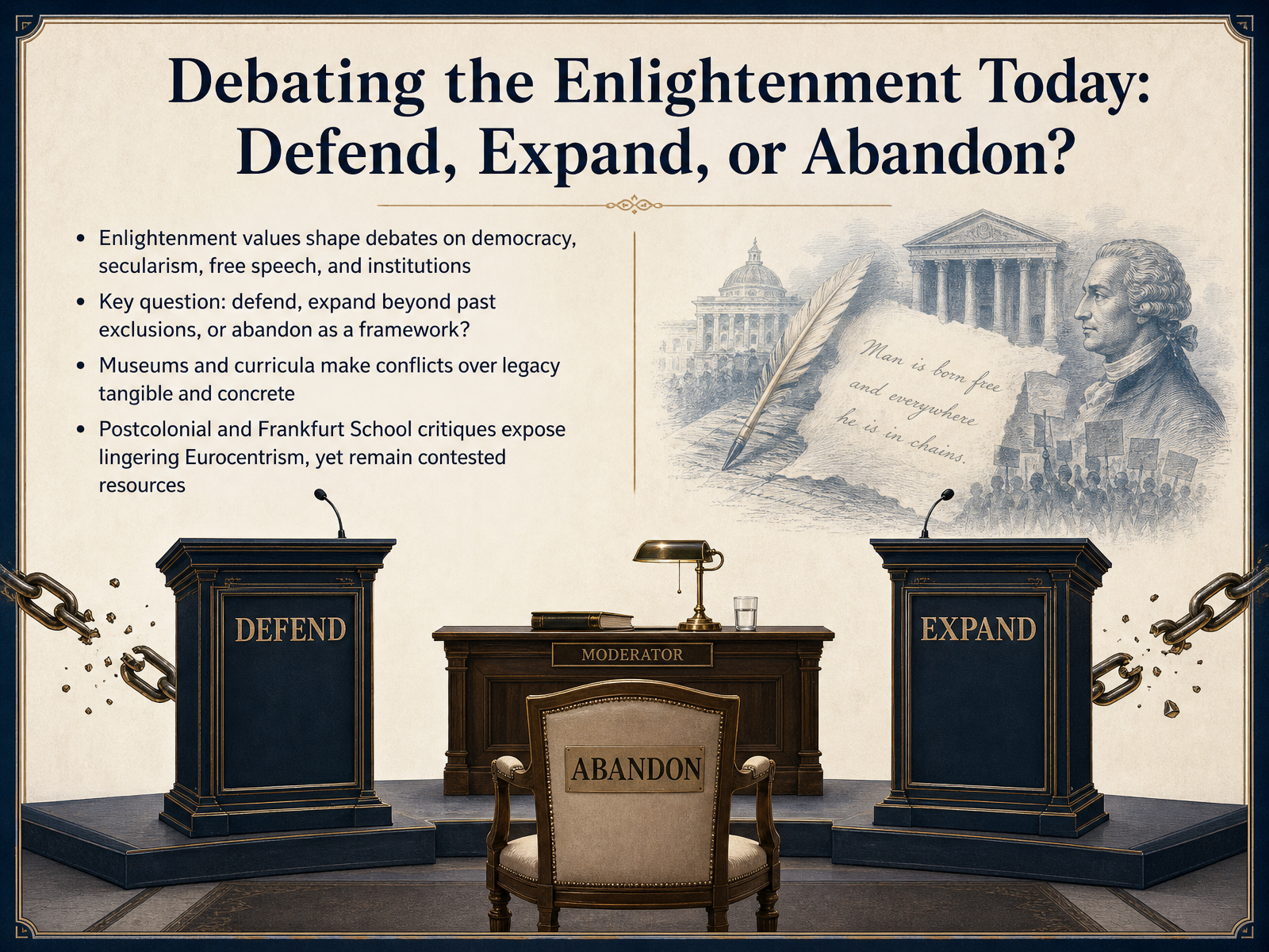 Debating the Enlightenment Today: Defend, Expand, or Abandon?