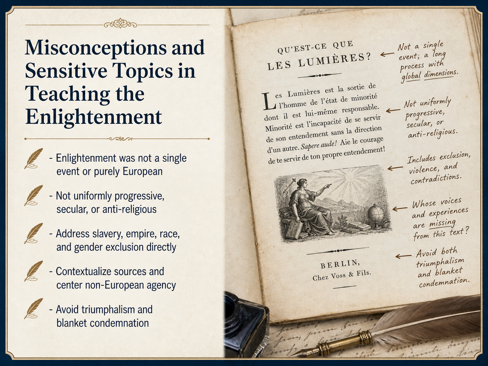 Misconceptions and Sensitive Topics in Teaching the Enlightenment
